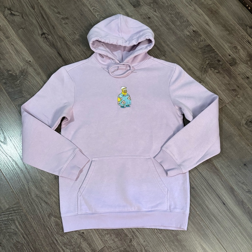 H&M The Simpsons Hoodie Lilac purple pullover Homer Simpson